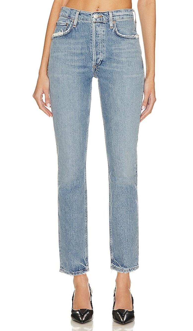 Agolde Vintage Blue Riley Long Denim Jeans Size 23